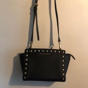 Michael Kors black studded purse